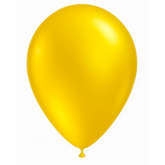 Metallic Pearl 28cm Balloons Yellow Image